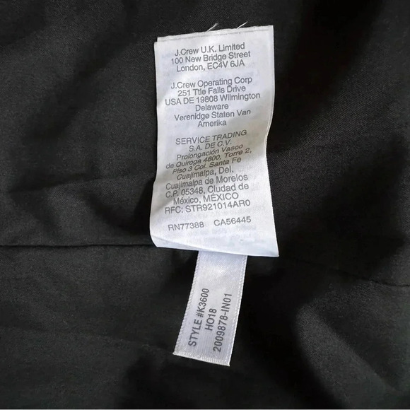 J Crew Black Gold Hearts Dress Crew Neck Short Sleeve Knee Length Sheath 8 NEW - Picture 9 of 10